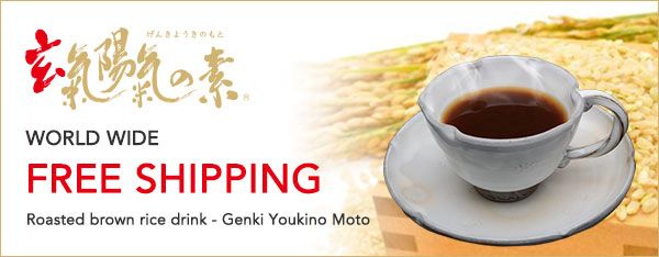 World Wide Free Shipping - Roasted brown rice drink Genki Youkino Moto